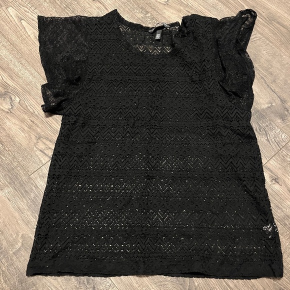 Victoria Secret shirt size medium black lace - Picture 1 of 8